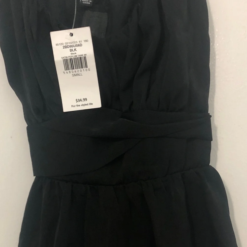 Trixxi Black Sleeveless Blouse with Tie Straps - Picture 4 of 7